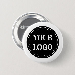 Stylish Black QR Code Design Elegant Brand 2 Inch Round Button