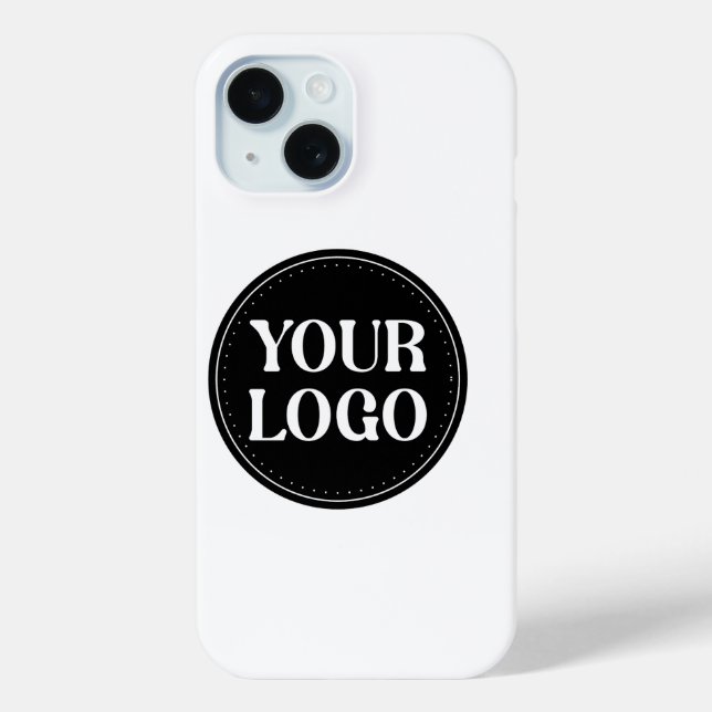 Stylish Black QR Code Design | Elegant Brand Case-Mate iPhone Case (Back)