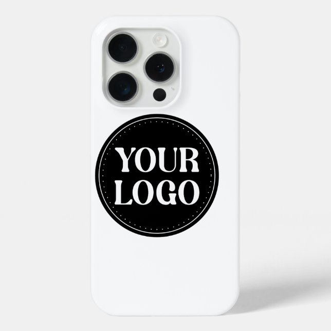 Stylish Black QR Code Design | Elegant Brand Case-Mate iPhone Case (Back)