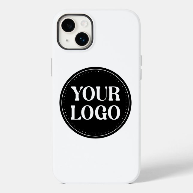 Stylish Black QR Code Design | Elegant Brand Case-Mate iPhone Case (Back)