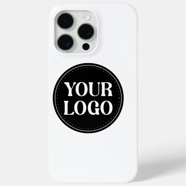 Stylish Black QR Code Design | Elegant Brand Case-Mate iPhone Case (Back)