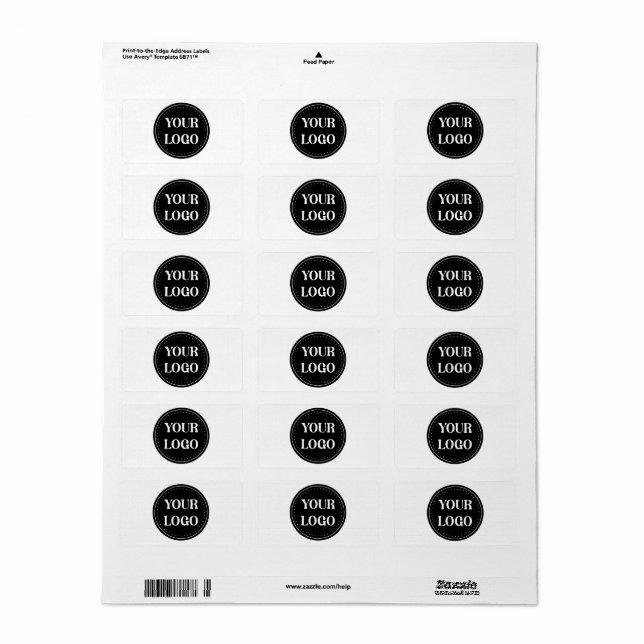 Stylish Black QR Code Design | Elegant Brand Label (Full Sheet)