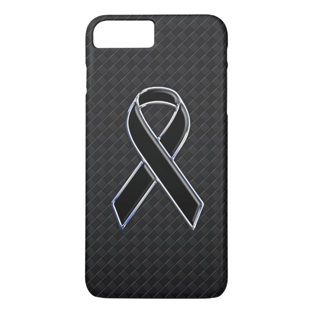Stylish Black Ribbon Awareness Case-Mate iPhone Case (Back)