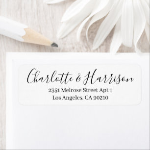 Stylish black script modern chic elegant wedding