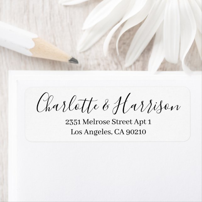 Stylish black script modern chic elegant wedding (Insitu)