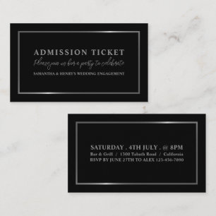 Stylish Black & Silver, Admission Ticket