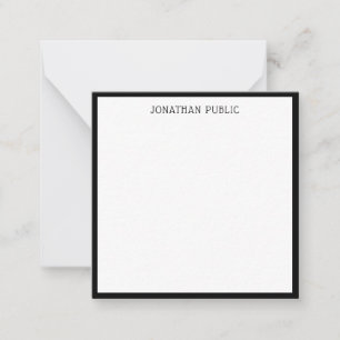Stylish Black White Classic Calligraphic Typed Card