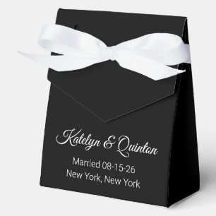 Stylish Black & White Favor Box