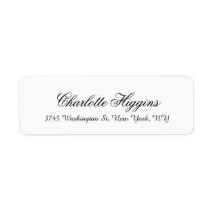 Stylish Black White Plain Elegant Unique Script