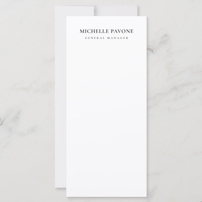 Stylish Black & White Simple Plain Professional (Front)
