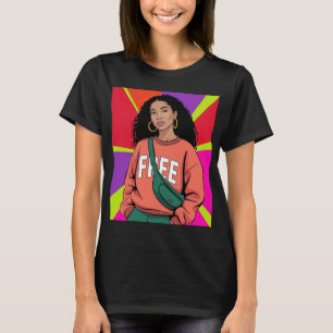 Stylish Black Woman T-Shirt