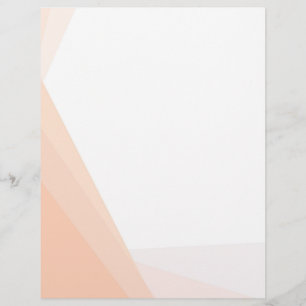 Stylish Blank Template Apricot White Colour Custom Letterhead
