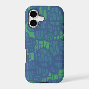 Stylish Blue and Green Abstract Bubbles Design