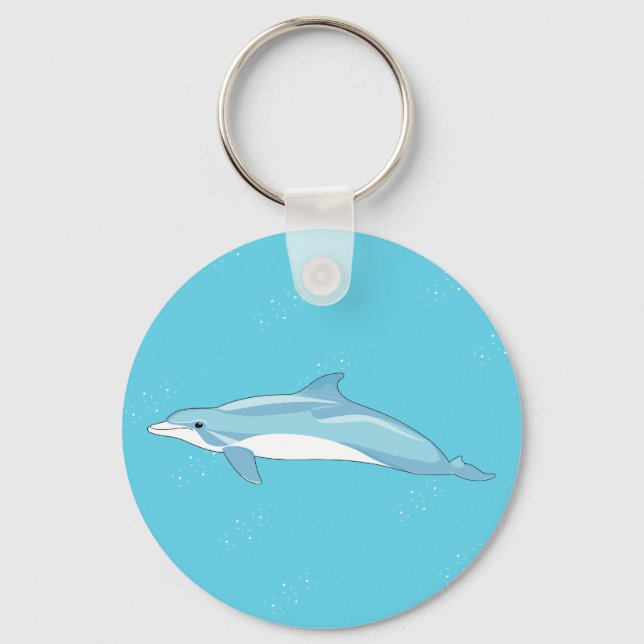 Stylish Blue dolphin Keychain (Front)