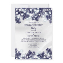 Stylish blue flower light pattern engagement party