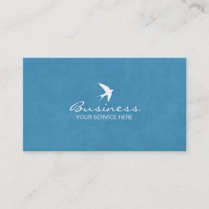 Stylish Blue Flying Swallow Business Cards