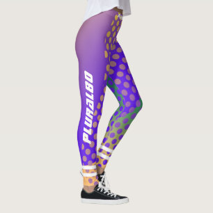 Stylish blue gradient workout leggings
