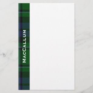 Stylish Blue & Green MacCallum Tartan Plaid Stationery