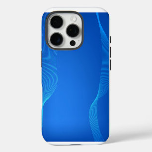 Stylish Blue leather iPhone 16 Pro Case