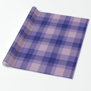 Stylish Blue Plaid Tartan Pattern Wrapping Paper