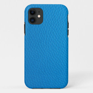 Stylish Blue Rexine Texture Design iPhone 11 Case
