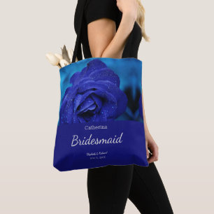Stylish Blue Rose Tote Bag