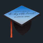Stylish Blue Sky Graduation Cap Topper<br><div class="desc">Celebrate the big day with this stylish blue cap topper.
It is decorated with the saying "The sky's the limit!"
Customize it with the year and your name or school.</div>