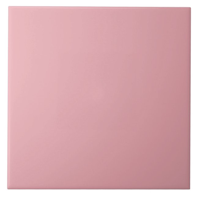 Stylish Blush Pink Ceramic Tile 6 Inch Square (Front)