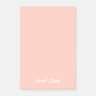 Stylish Blush Pink Peach Minimalist Girly Student Post-it Notes