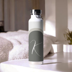 Stylish Boho Arch with Any Monogram Initial Water Bottle