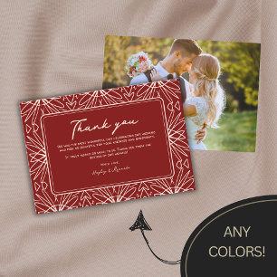 Stylish Boho Patterned Mariage Merci Cartes