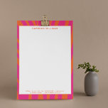 Stylish Bold Red Pink Abstract Monogram Name<br><div class="desc">Elevate your professional or personal correspondence with our "Modern Bold Pink & Orange Abstract Monogram" Letterhead! 🌺📄 This contemporary and vibrant letterhead design is perfect for adding a touch of modernity and personalization to your letters, notes, or business communications. Featuring a bold pink and orange abstract design with a monogram,...</div>