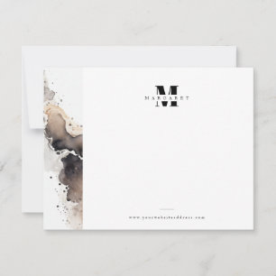 Stylish Border Bold Letter Simple Monogram Name Card