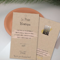 Stylish Boutique Logo Kraft Clothing Price Tag