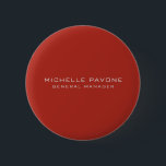 Stylish Brick Red & Grey Simple Plain Professional 2 Inch Round Button<br><div class="desc">A stationery can reflect the entire image of your business, or it can turn into a paper with some information on it. But it is a fact that your stationery generally creates your first impression and the first impression is important. With this creative one, all doors can be opened in...</div>