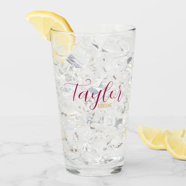 Stylish Bridal Name  Glass (Front Ice)
