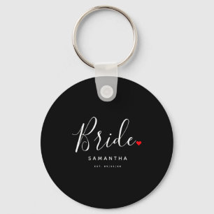 Stylish Bride Wedding T Shirt  Keychain