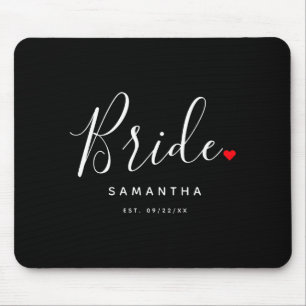 Stylish Bride Wedding T Shirt Mouse Pad