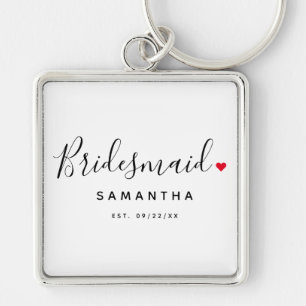 Stylish Bridesmaid Wedding Keychain