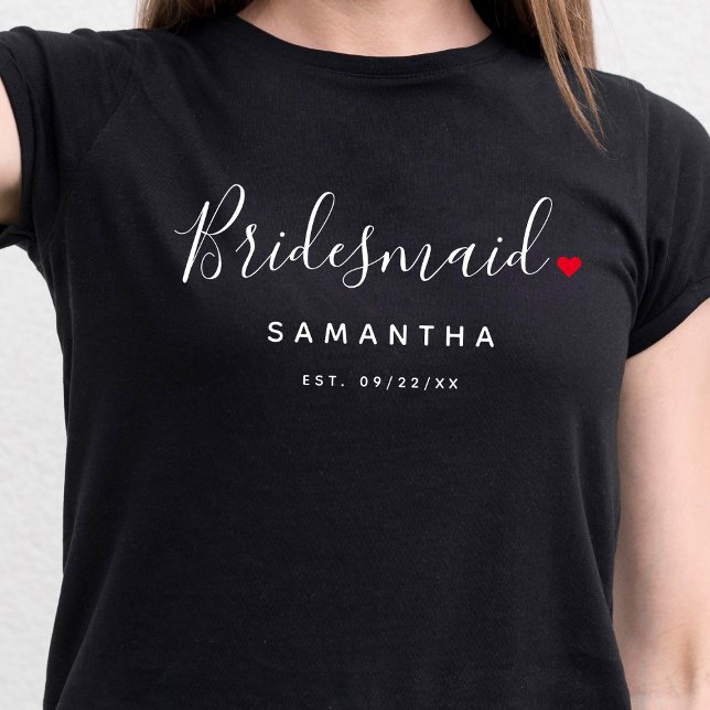 Stylish Bridesmaid Wedding T-Shirt (Creator Uploaded)