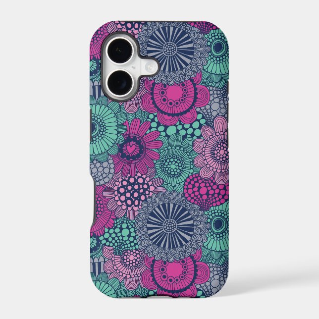 Stylish bright pattern of gorgeous flowers (Back)
