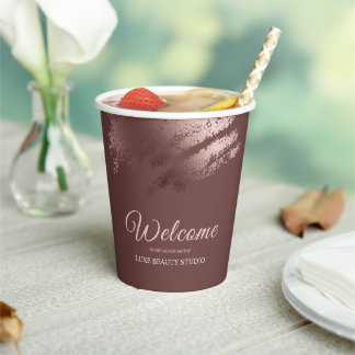 Stylish Bronze Business Event Party Paper Cups