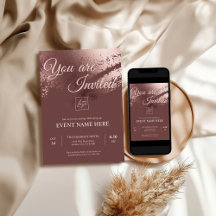 Stylish bronze editable special event invite