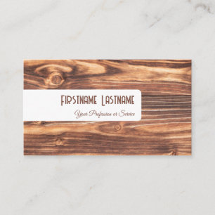 Stylish brown and white furniture design carpentry business card