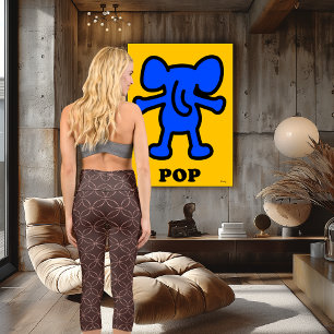 Stylish Brown Pink Geometric Customizable Pattern Capri Leggings