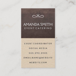 Stylish Brown Texture Luxury Leather Background Business Card