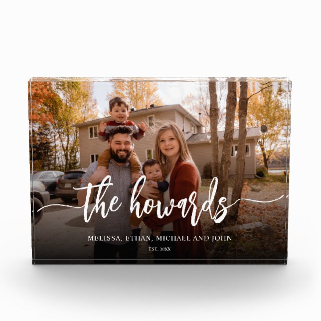 Stylish Brush Script Photo Block (Front)