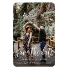 Stylish Brush Script Save the Date Magnet