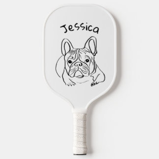 Stylish Bulldog Minimalist  Pickleball Paddle