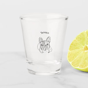 Stylish Bulldog Minimalist Shot Glass